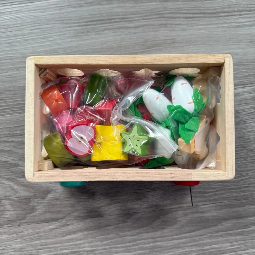 NIB Fruit Harvest Fun Game Car - Wooden Kids Toy